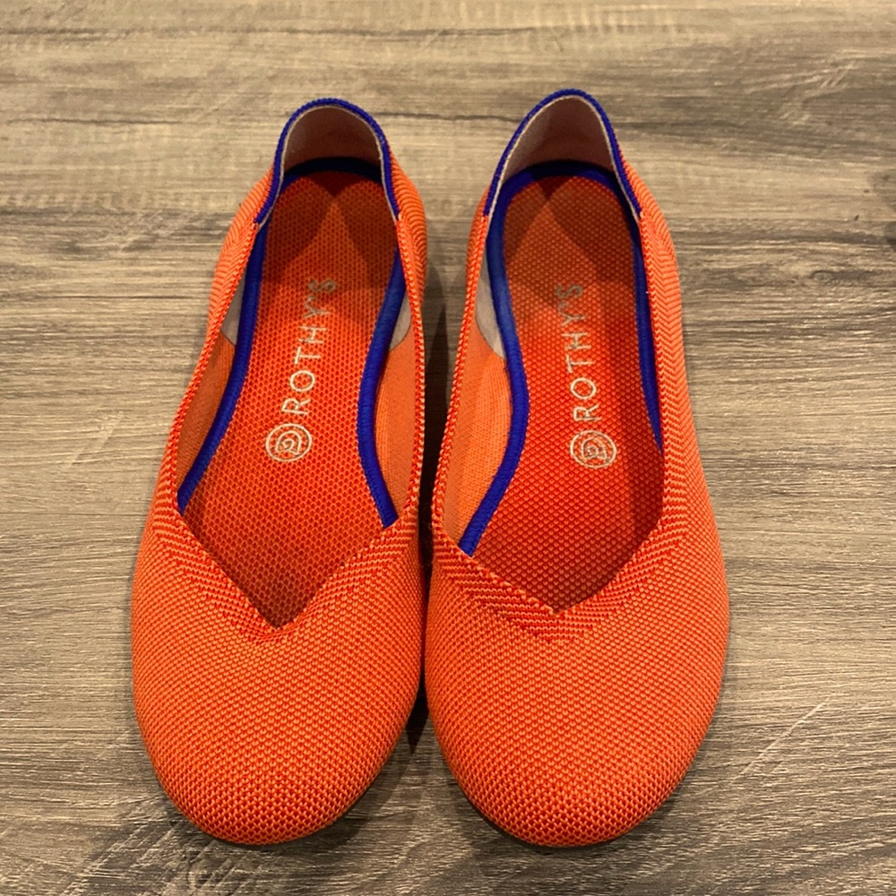 Rothy’s size 9 orange ballet flats. Great condition!